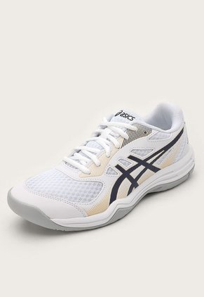 Tenis Volleyball Blanco-Azul-Dorado asics Upcourt 5