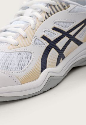 Tenis Volleyball Blanco-Azul-Dorado asics Upcourt 5