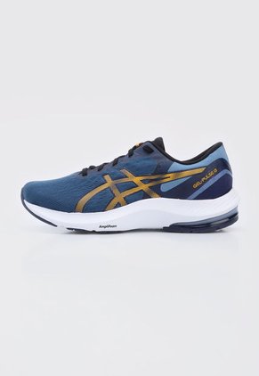 Tenis Running Azul-Blanco-Mostaza asics Gel Pulse 13