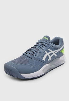 Tenis para Tennis Azul Raf-Amarillo Neón-Blanco asics Gel-Challenger 13 Clay