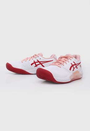 Tenis Volleyball Blanco-Rosa-Rojo asics Gel Challenger 13 Clay