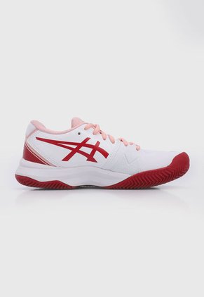 Tenis Volleyball Blanco-Rosa-Rojo asics Gel Challenger 13 Clay