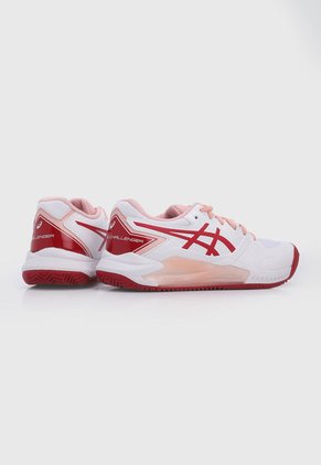 Tenis Volleyball Blanco-Rosa-Rojo asics Gel Challenger 13 Clay