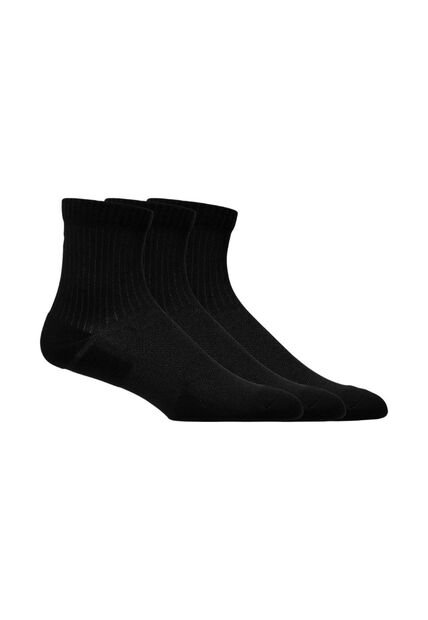 Medias Asics Practice Quarter 3P Unisex-Negro