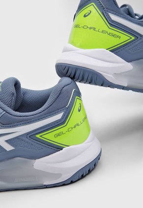 Tenis para Tennis Azul Raf-Amarillo Neón-Blanco asics Gel-Challenger 13