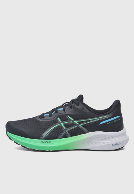 Tenis Running Negro-Verde-Azul asics GT-1000 13