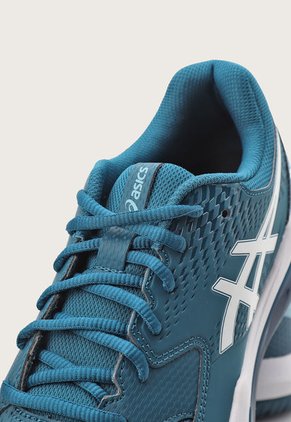 Tenis para Tennis Azul Petróleo-Blanco asics GEL-Dedicate 8