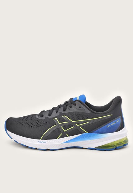 Tenis Running Negro-Blanco-Azul-Amarillo asics GT-1000 12