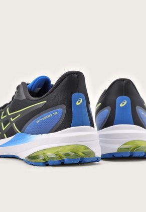 Tenis Running Negro-Blanco-Azul-Amarillo asics GT-1000 12