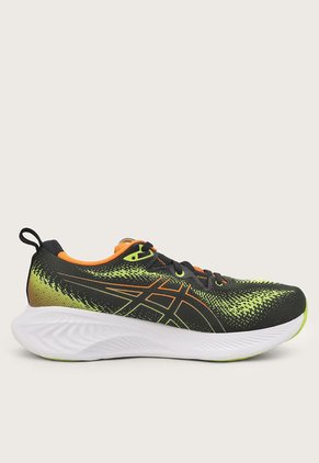 Tenis Running Negro-Amarillo-Naranja asics GEL-Cumulus 25