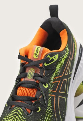 Tenis Running Negro-Amarillo-Naranja asics GEL-Cumulus 25