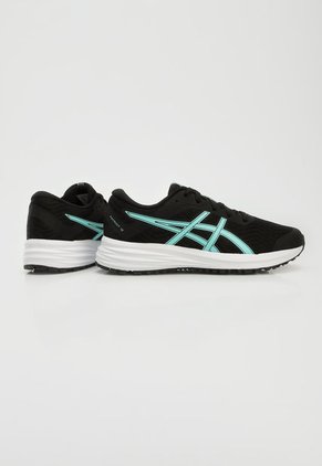 Tenis Running Negro-Blanco-Azul asics Patriot 12