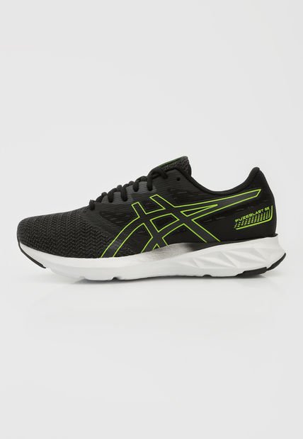 Tenis Running Negro-Blanco-Amarillo Neon asics FUZEBLAST SE
