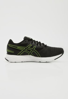 Tenis Running Negro-Blanco-Amarillo Neon asics FUZEBLAST SE