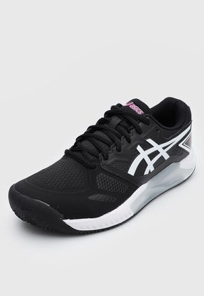 Tenis para Tennis Negro-Blanco-Fucsia asics Gel-Challenger 13 Clay