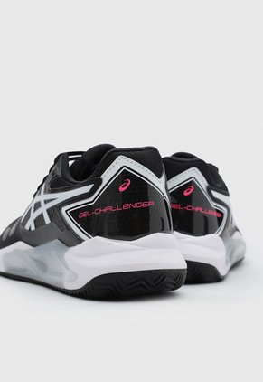 Tenis para Tennis Negro-Blanco-Fucsia asics Gel-Challenger 13 Clay