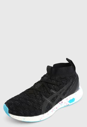 Tenis Running Negro-Blanco-Azul asics HyperGEL-Kan