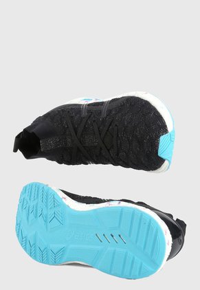 Tenis Running Negro-Blanco-Azul asics HyperGEL-Kan