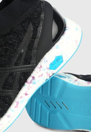 Tenis Running Negro-Blanco-Azul asics HyperGEL-Kan