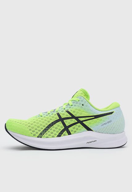 Tenis Running Amarillo Neón-Negro-Azul asics Hyper Speed 2