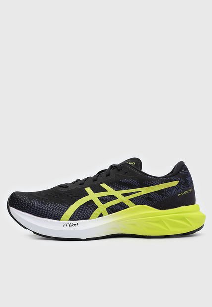 Tenis Running Negro-Lavanda-Amarillo Neón-Blanco asics Dynablast 3