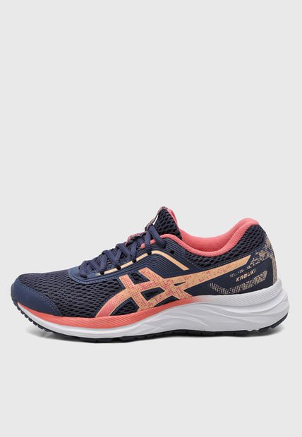 Tenis Running Azul Índigo-Salmón asics Kabuki