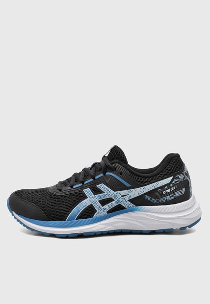Tenis Running Negro-Turquesa-Blanco asics Kabuki