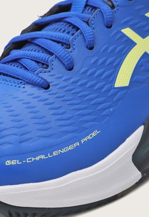 Tenis Padel Azul-Blanco-Amarillo asics GEL-Challenger 14
