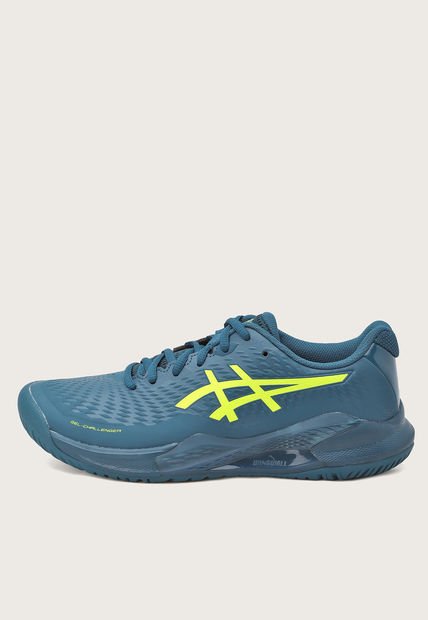 Tenis para Tennis Azul Petróleo-Amarillo Neón asics GEL-Challenger 14