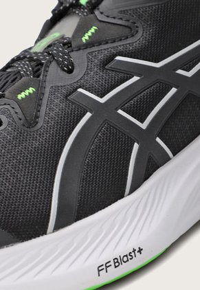 Tenis Running Negro-Blanco-Verde Neón asics Gel-Cumulus 25 Lite-Show