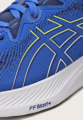 Tenis Running Azul-Blanco-Amarillo Neón asics GEL-Cumulus 25