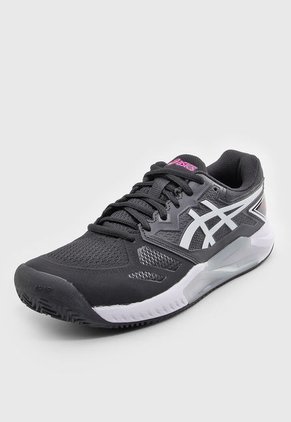 Tenis para Tennis Negro-Blanco-Fucsia asics GEL-Challenger 13 Clay