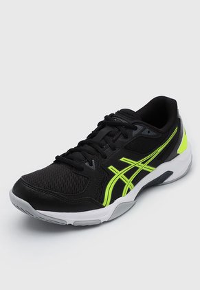 Tenis Volleyball Negro-Amarillo Neón-Gris asics Gel-Rocket 10