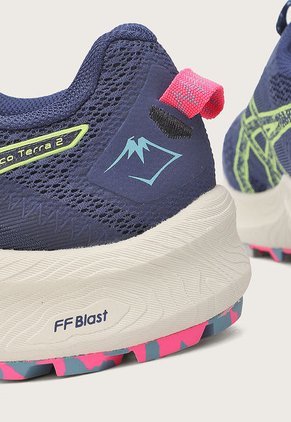 Trail Running Azul Índigo-Amarillo-Fucsia asics Trabuco Terra 2