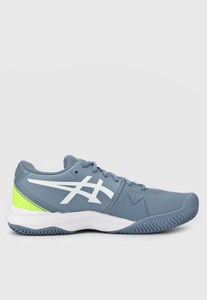 Tenis para Tennis Gris-Blanco-Amarillo Neón asics Gel-Challenger 13 Clay