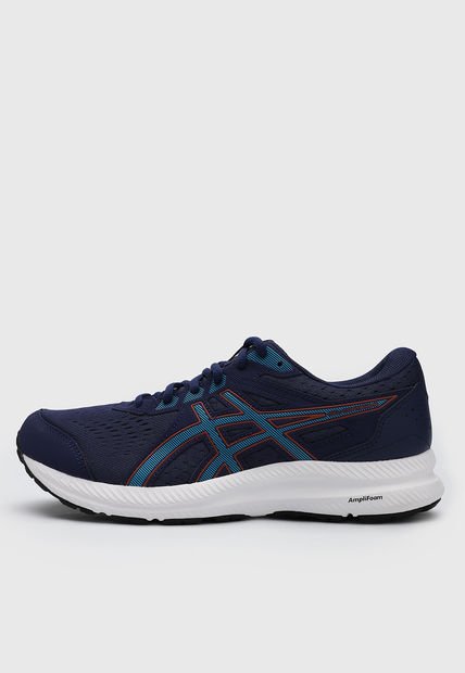 Tenis Running Azul Índigo-Celeste-Naranja asics Gel-Contend 8