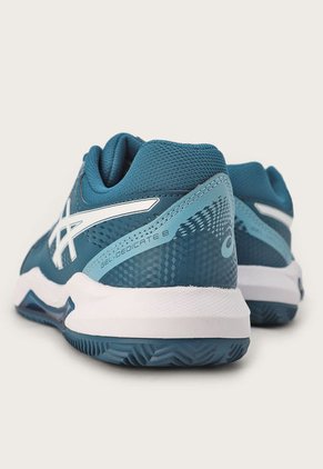 Tenis para Tennis Azul Petróleo-Blanco asics GEL-Dedicate 8 Clay