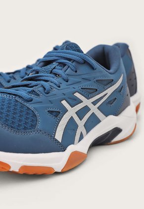 Tenis Volleyball Azul-Plateado-Blanco asics Gel-Rocket 11