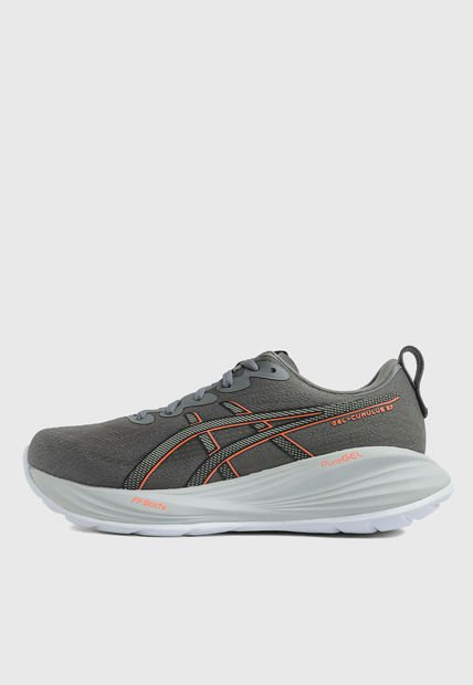 Tenis Running Gris-Naranja-Blanco asics GEL-Cumulus 27