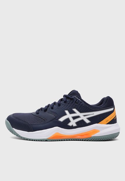 Tenis para Padel Azul-Blanco-Naranja asics GEL-Dedicate 8