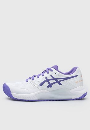 Tenis para Tennis Blanco-Violeta-Naranja asics Gel-Challenger 13