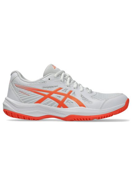 Tenis Asics Upcourt 6 Cps Mujer-Gris/Naranja