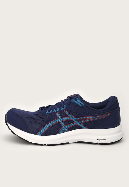 Tenis Running Azul Índigo-Celeste-Rojo asics Gel-Contend 8