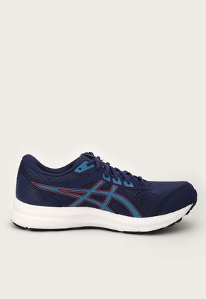 Tenis Running Azul Índigo-Celeste-Rojo asics Gel-Contend 8