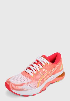 Tenis Running Blanco-Coral asics Nimbus 21