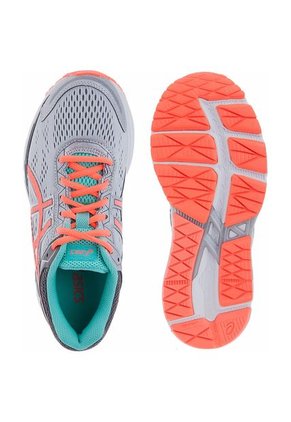 Running Gris-Plateado-Verde Menta-Naranja Neón asics Gel-Fortitude 7 (D)