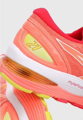 Tenis Running Blanco-Coral asics Nimbus 21