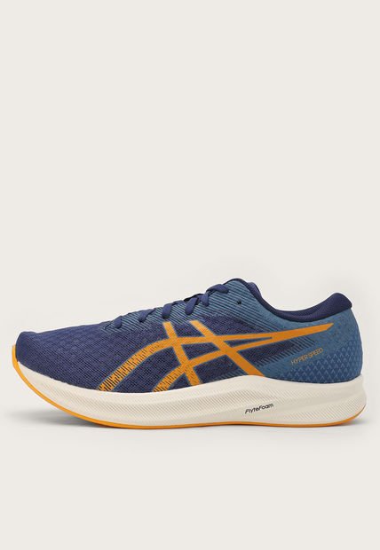 Tenis Running Azul-Mostaza-Marfil asics Hyper Speed 2