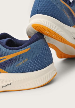 Tenis Running Azul-Mostaza-Marfil asics Hyper Speed 2