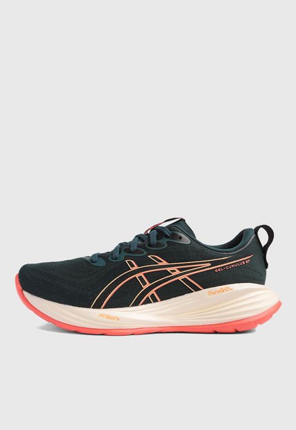 Tenis Running Verde Jade-Coral asics GEL-Cumulus 27
